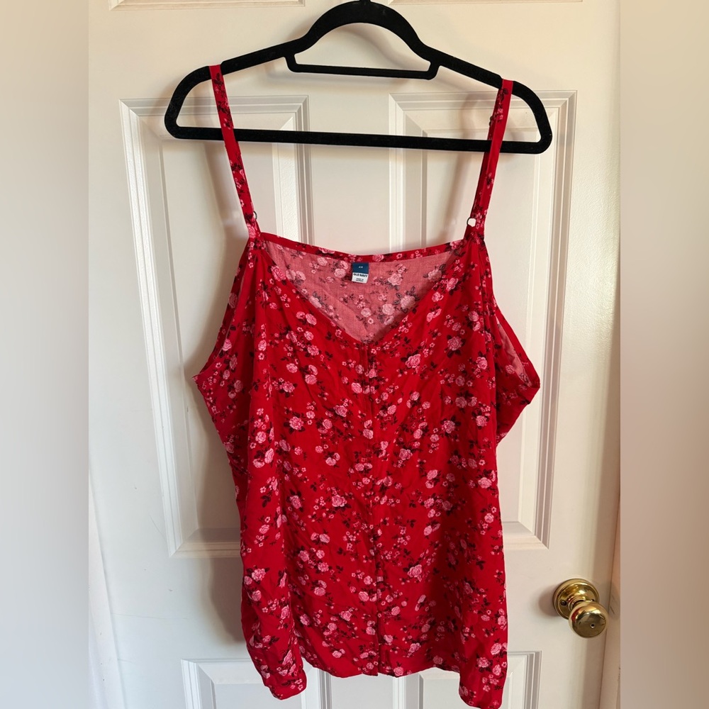 Old Navy Red Floral Camisole